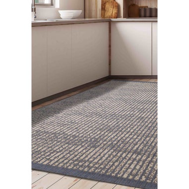Homemaker Navy Hatch Design Rug