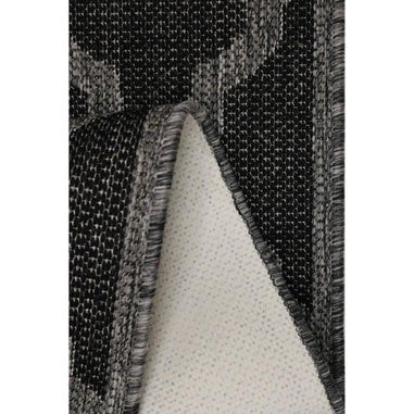 Homemaker Black Trellis Gel Flatweave Runner Rug