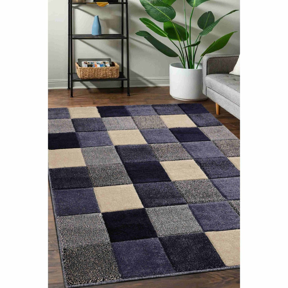Homemaker Blue Blocks Rug