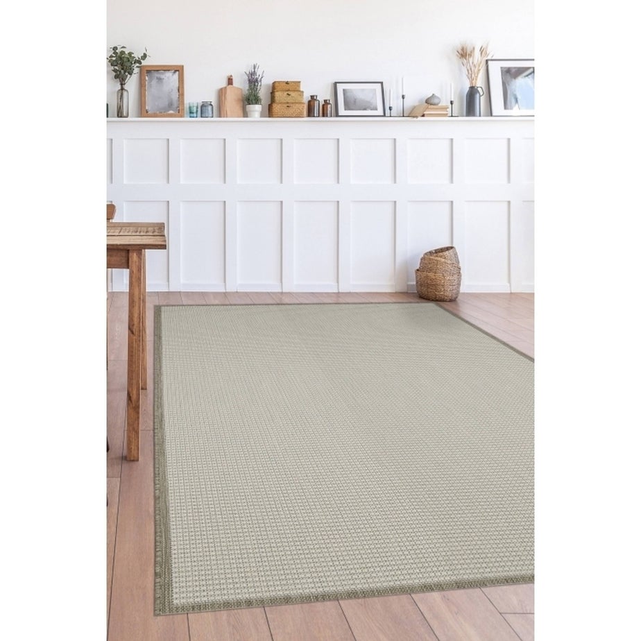 Homemaker Natural Border Rug