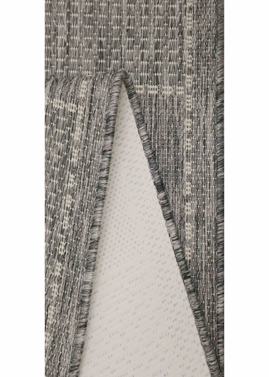 Homemaker Steel Check Gel Flatweave Rug