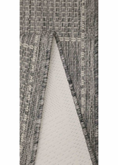 Homemaker Steel Check Gel Flatweave Rug