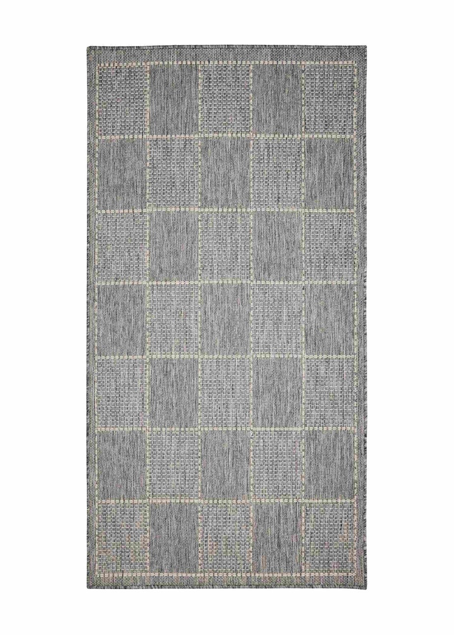 Homemaker Steel Check Gel Flatweave Rug