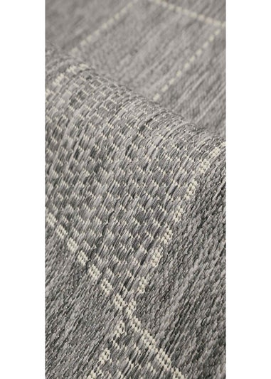 Homemaker Steel Check Gel Flatweave Rug