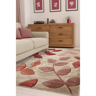 Homemaker Terra Leaf Design Rug