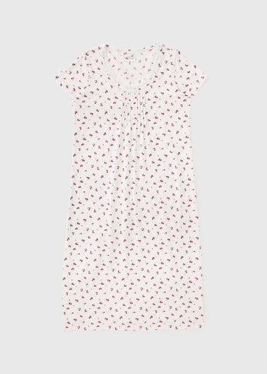 Cream Floral Lace Trim Nightie