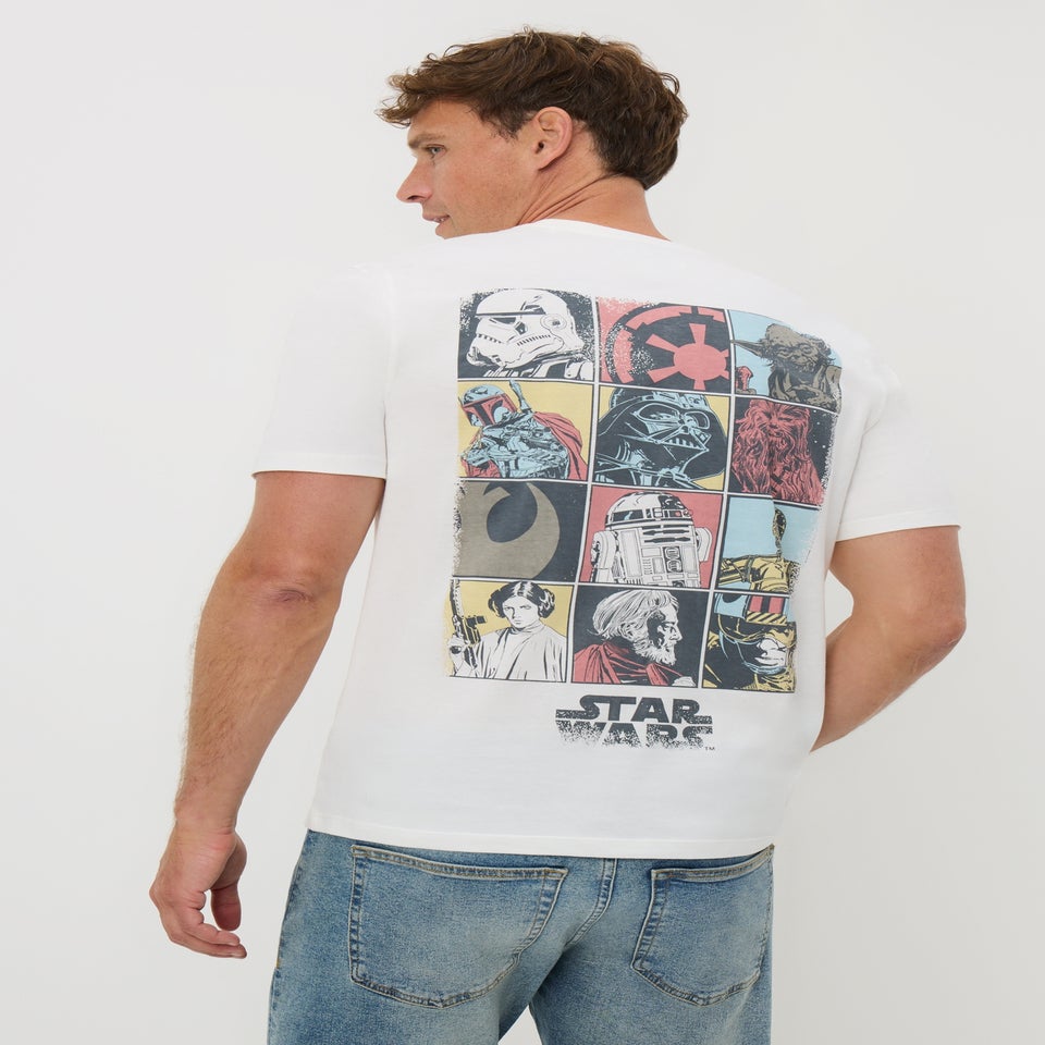 Star Wars Ecru Grid T-Shirt