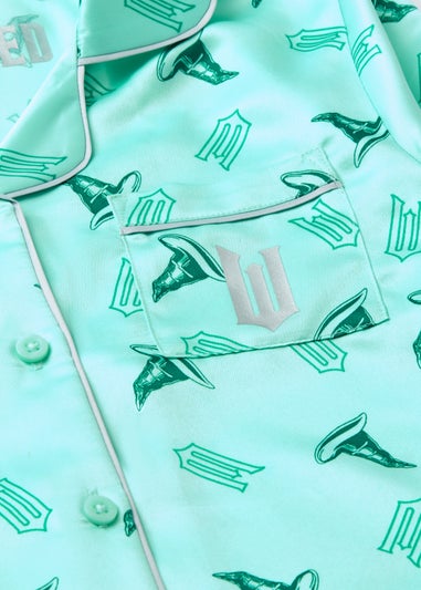 Wicked Girls Green Elphaba Satin Pyjama Set (4-13yrs)