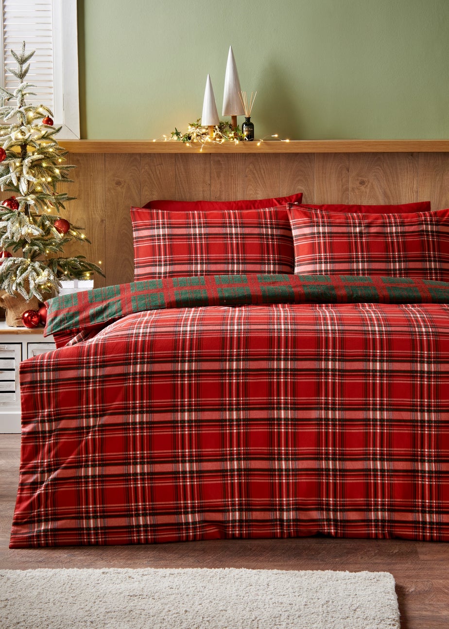 Red Check Duvet Set