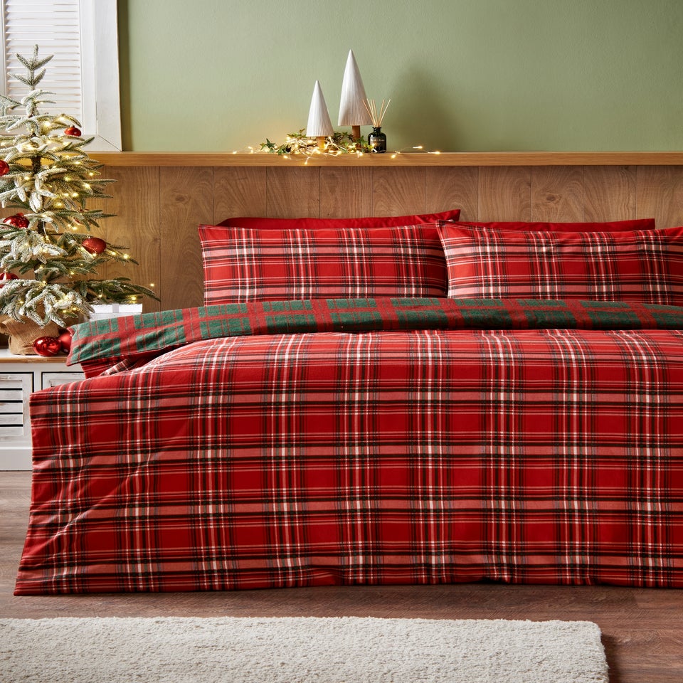 Red Check Duvet Set