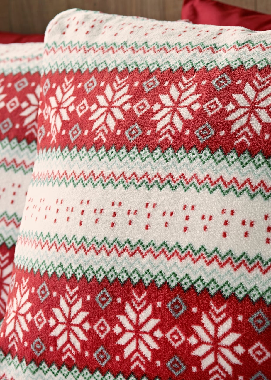 Red Fairisle Duvet Set