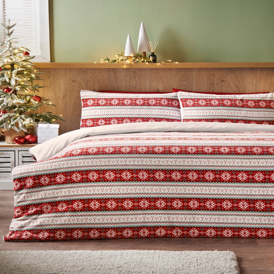 Red Fairisle Duvet Set