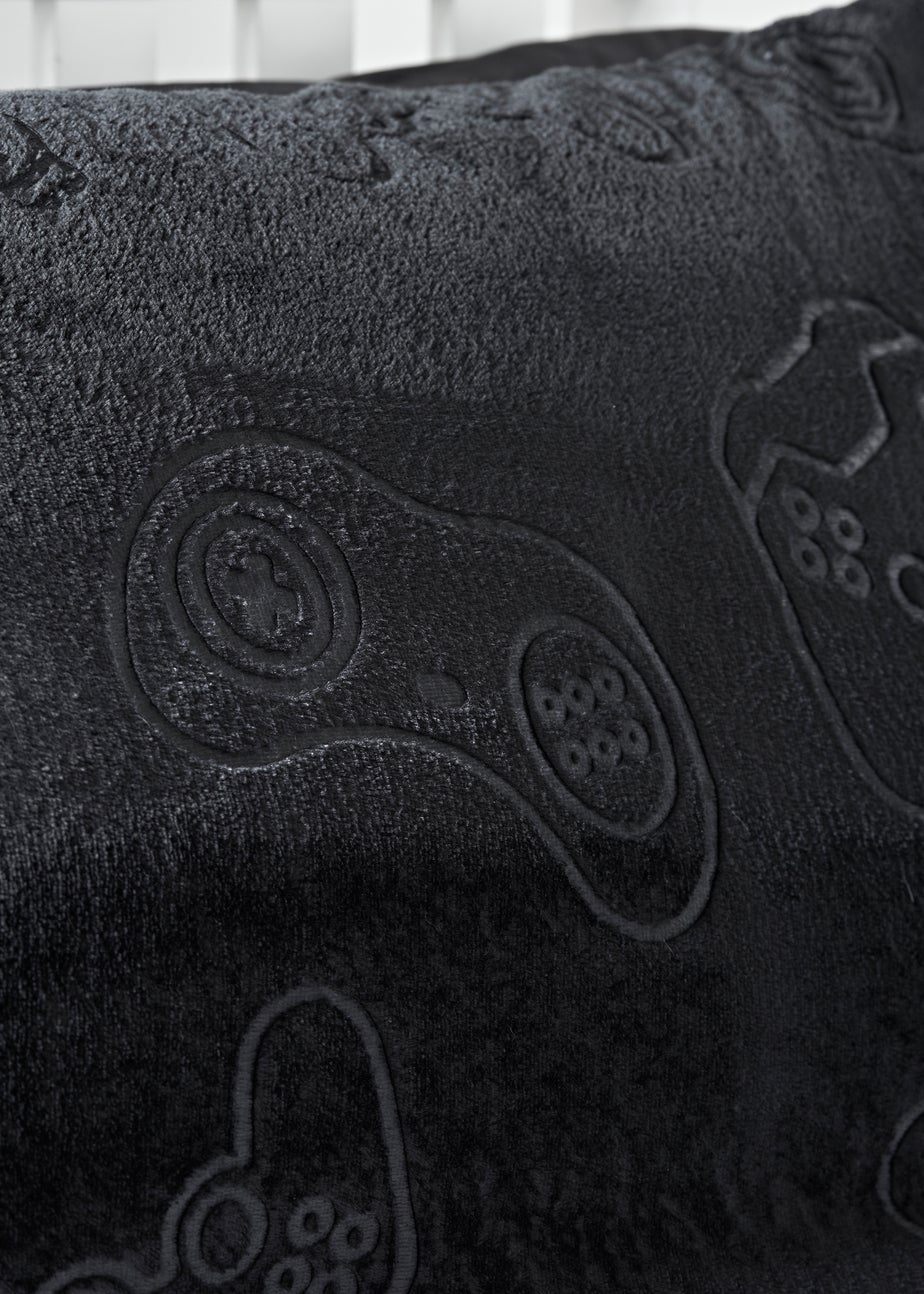 Black Gaming Fleece Duvet Set