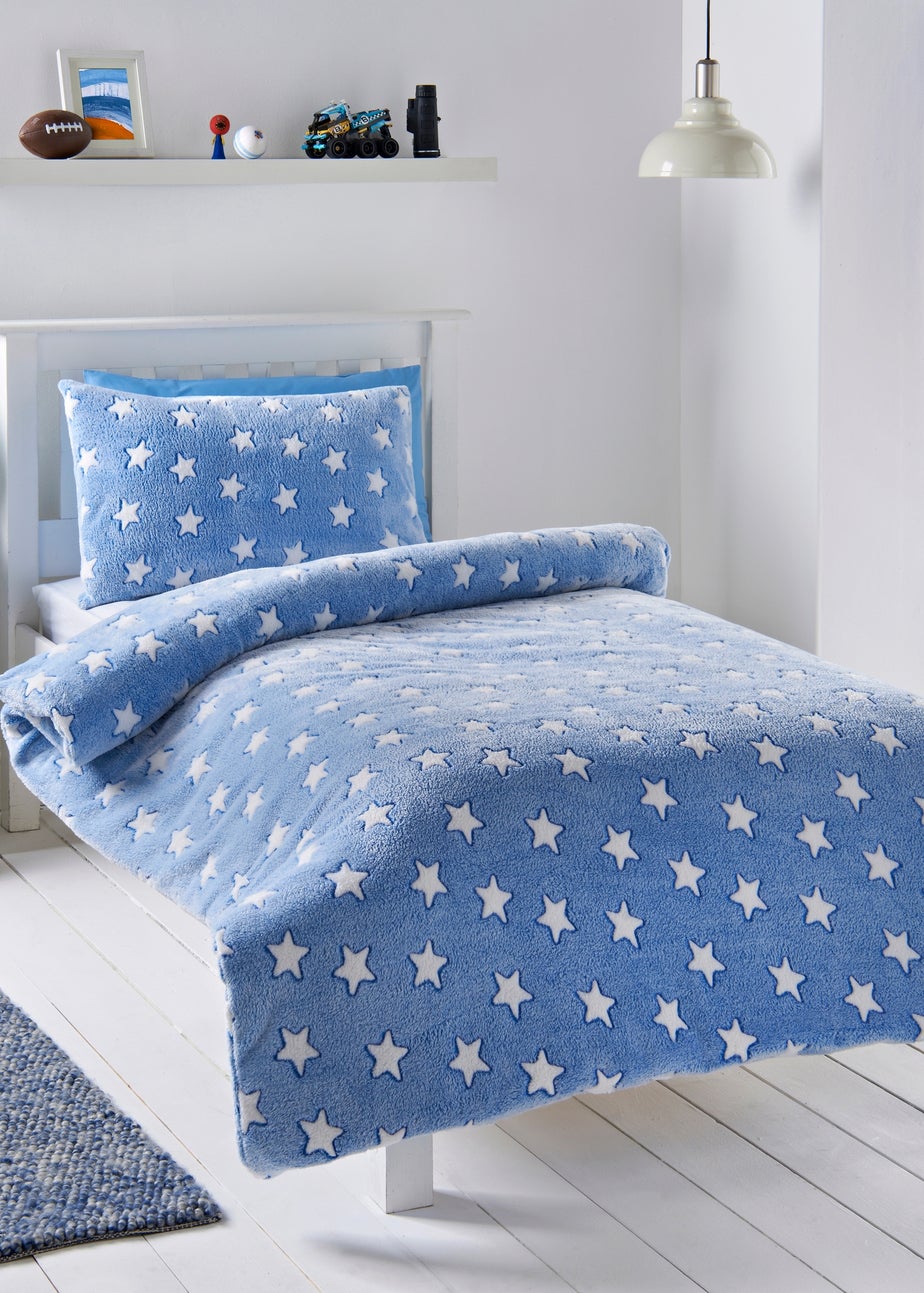 Blue Star Fleece Duvet Set