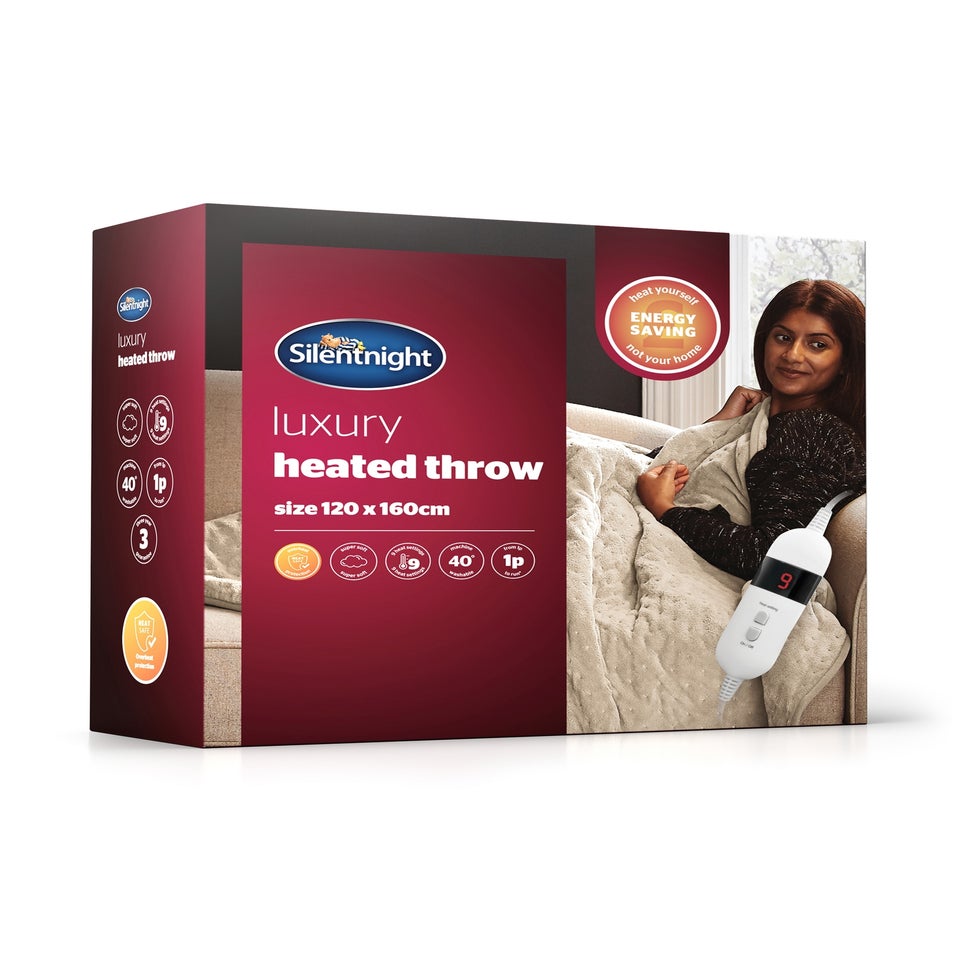 Silentnight Natural Heated Fleece Throw