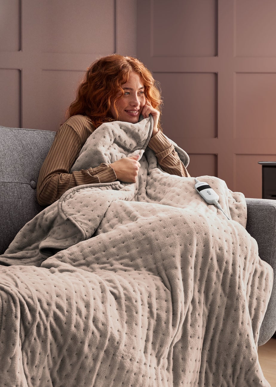 Silentnight Natural Heated Fleece Throw