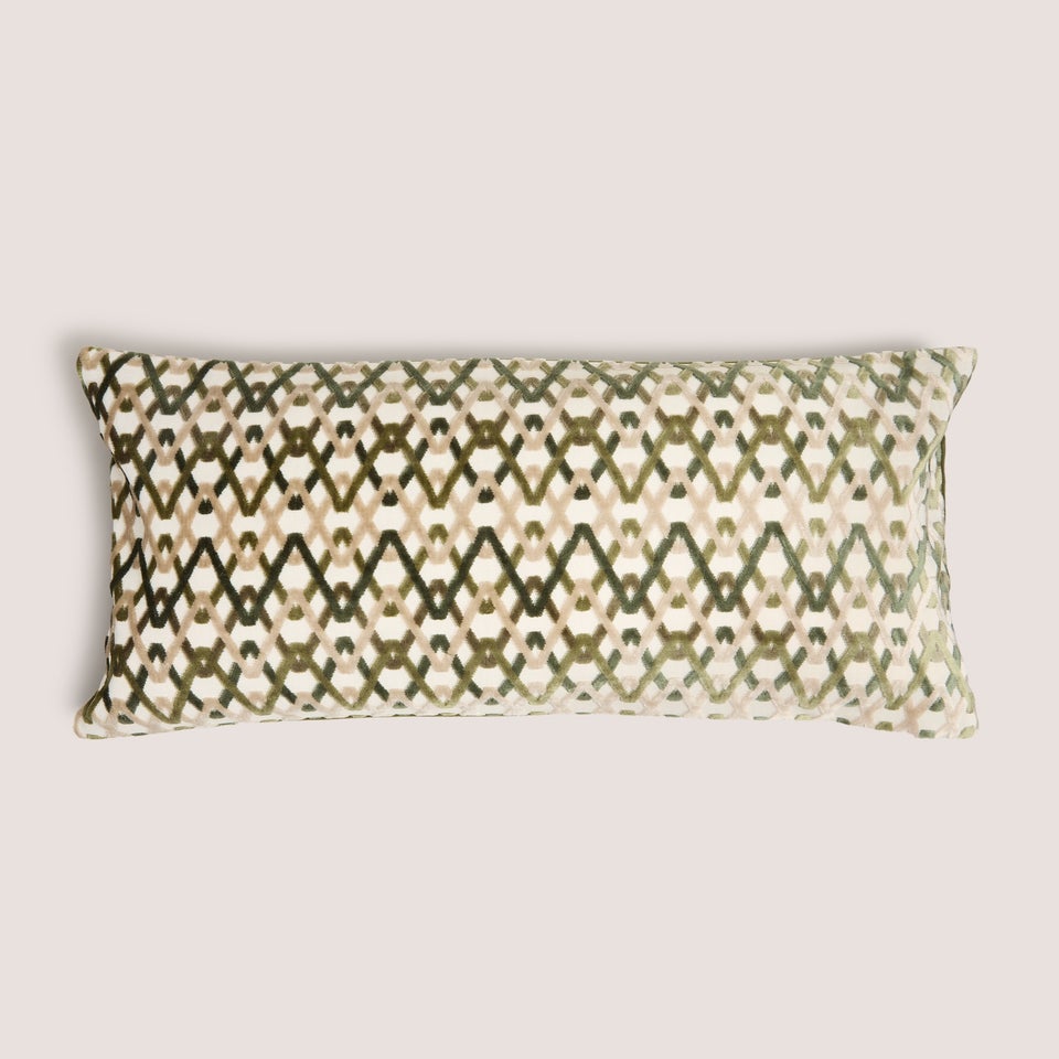 Green Zig Zag Cushion