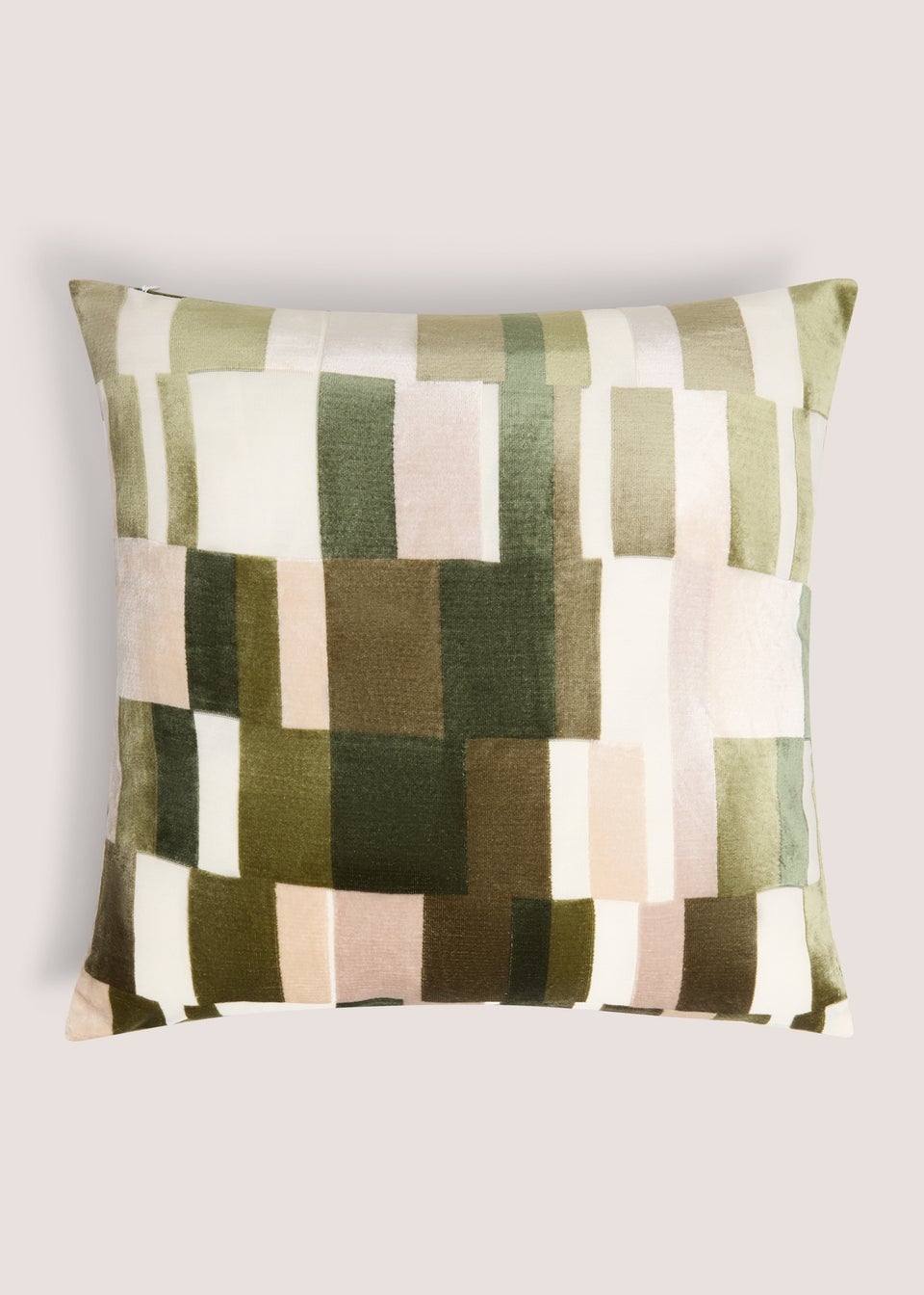 Green Colour Block Cushion