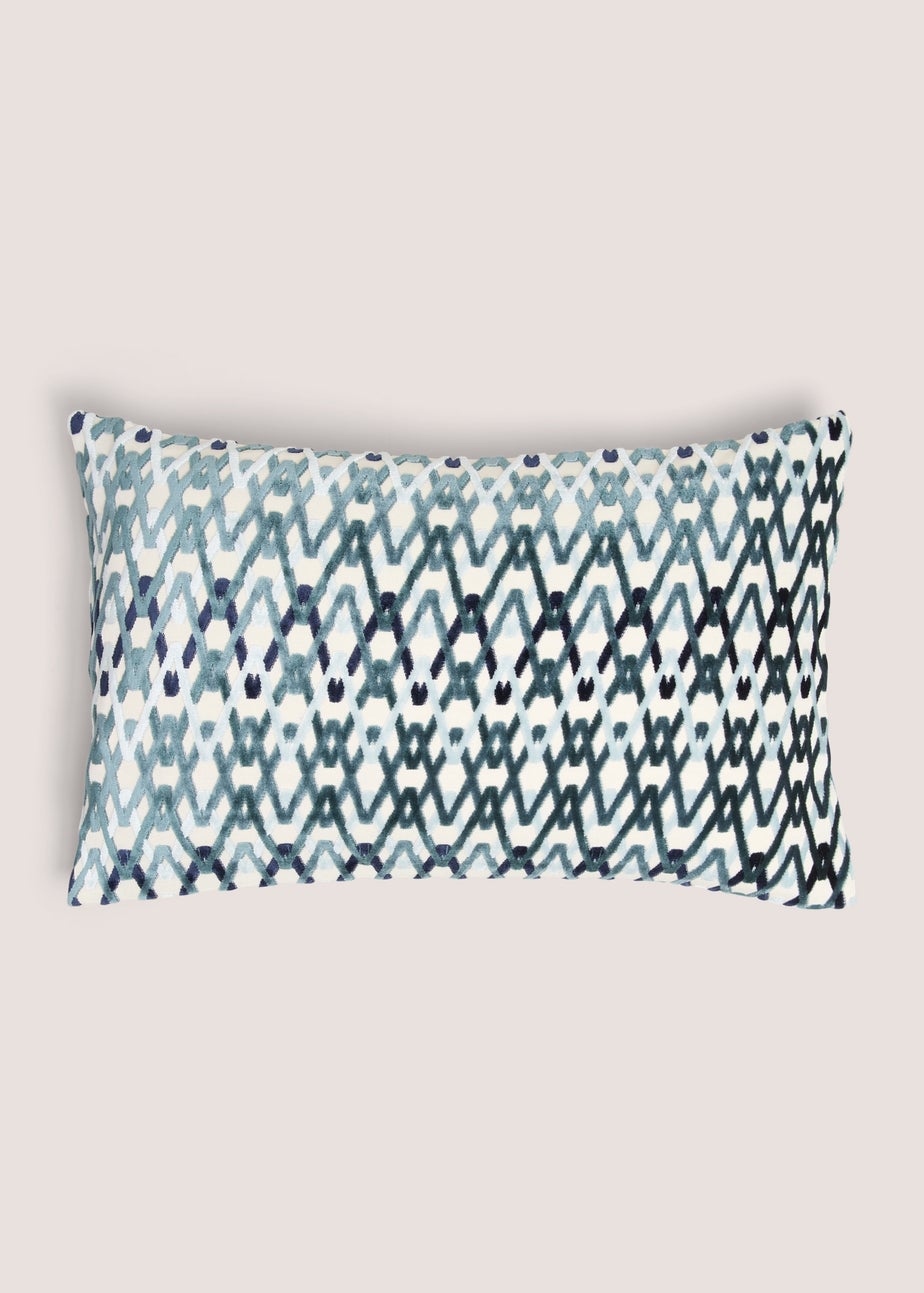 Blue Zig Zag Cushion