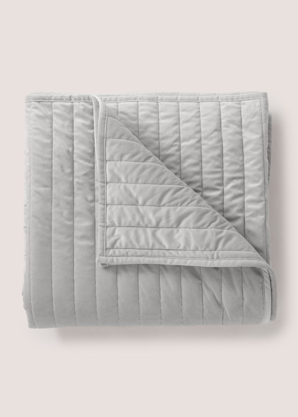 Grey Velvet Bedspread