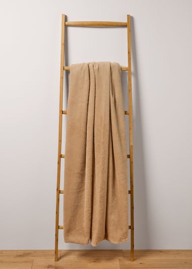 Caramel Faux Fur Throw