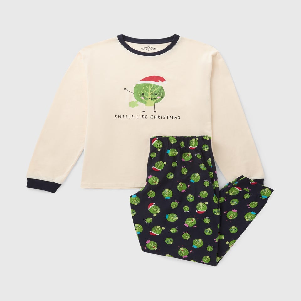 Women's Cream Sprout Matching Family Pyjama Set