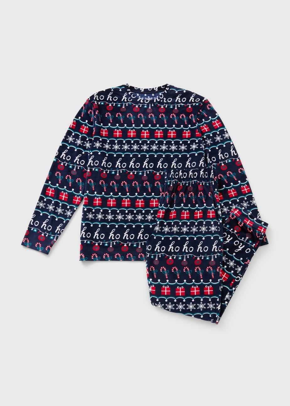 Navy Ho Ho Family Pyjama Set