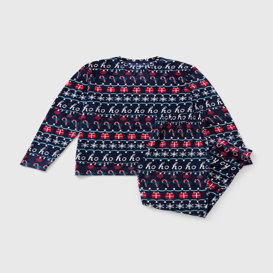 Navy Ho Ho Family Pyjama Set