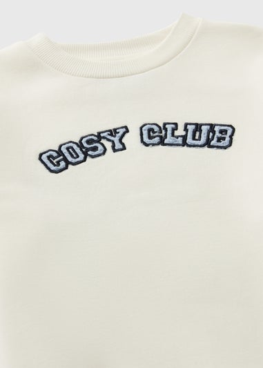 Girls Blue Check Sweat Mini-Me Pyjama Set (7-13yrs)