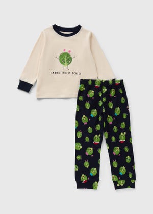 Girls Cream Matching Family Sprout Pyjamas (1–13yrs)