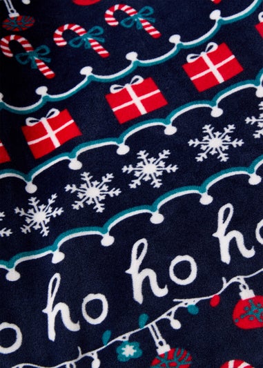 Boys Navy Ho Ho Family Pyjama Set (1–13yrs)