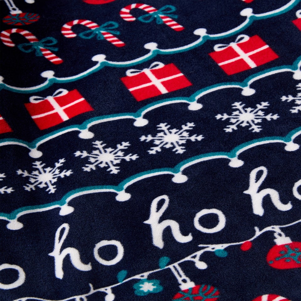 Boys Navy Ho Ho Family Pyjama Set (1–13yrs)