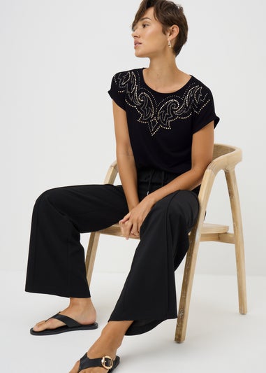 Black Western Stud T-Shirt