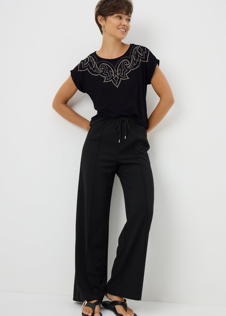 Black Western Stud T-Shirt