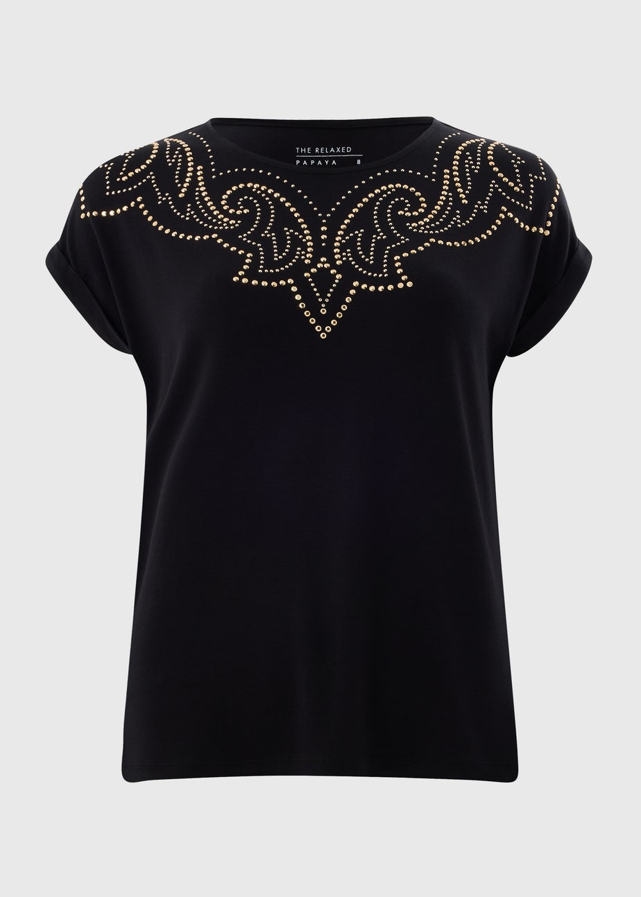 Black Western Stud T-Shirt