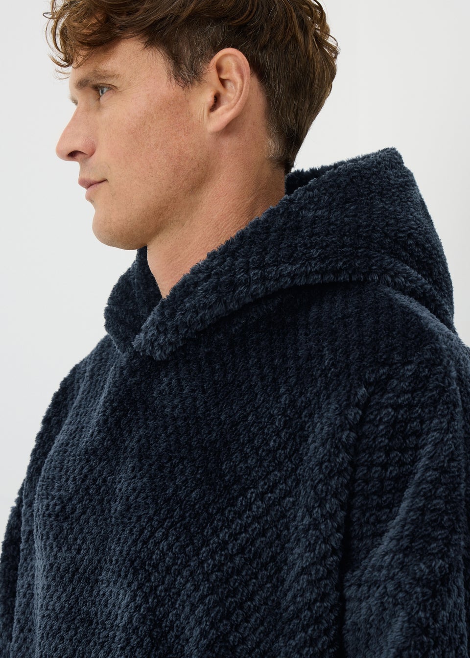 Navy Popcorn Fleece Snuggle Hoodie