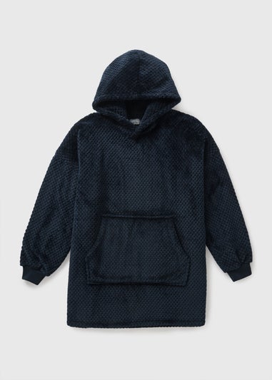 Navy Popcorn Fleece Snuggle Hoodie