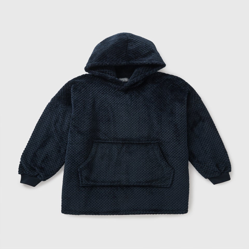Navy Popcorn Fleece Snuggle Hoodie