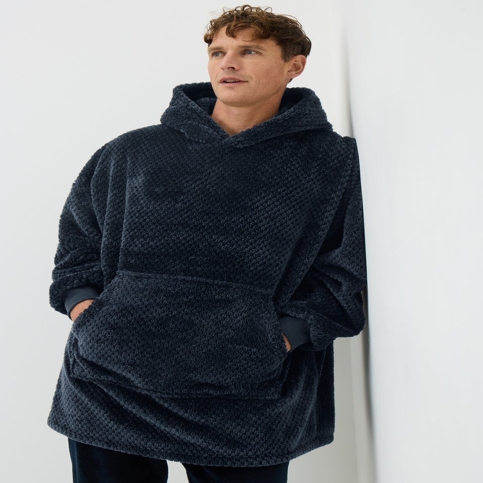 Navy Popcorn Fleece Snuggle Hoodie