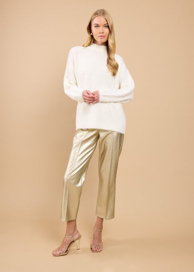 Little Mistress Oyster Soft Jumper with Bow Detail by Vicky Pattison