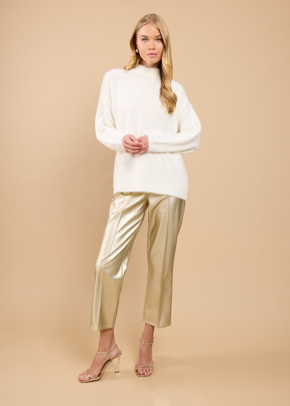 Little Mistress Oyster Soft Jumper with Bow Detail by Vicky Pattison