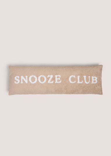 Beige Snooze Club Bolster Cushion