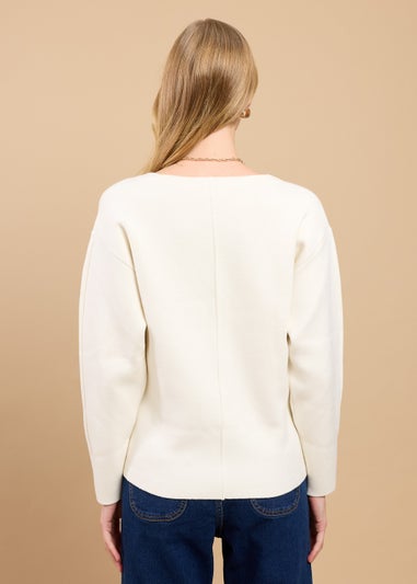 Little Mistress Oyster Structured Cardigan by Vicky Pattison