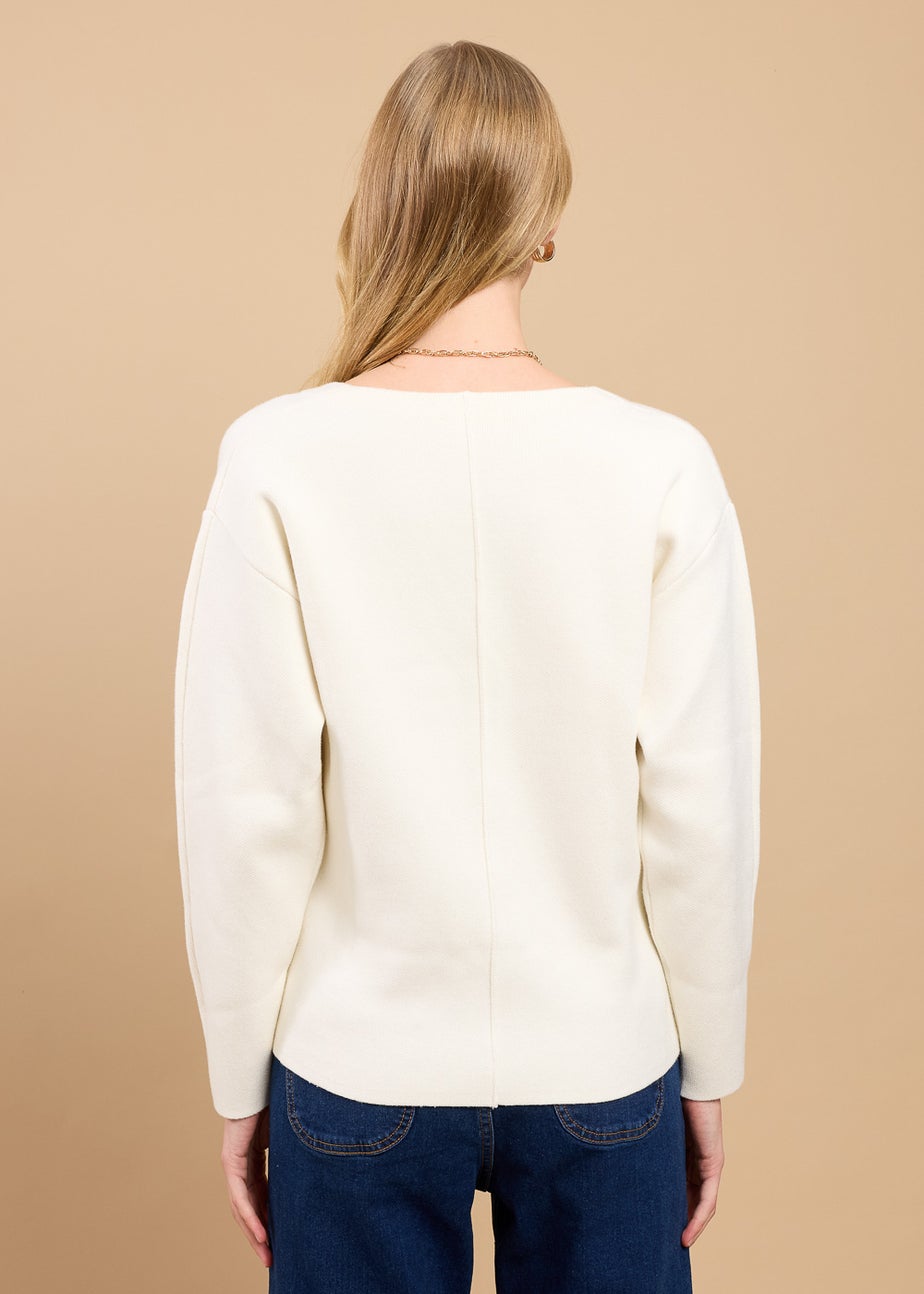 Little Mistress Oyster Structured Cardigan by Vicky Pattison