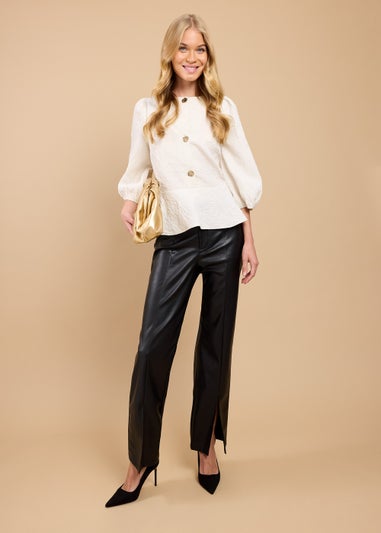 Little Mistress Oyster Textured Blouse by Vicky Pattison