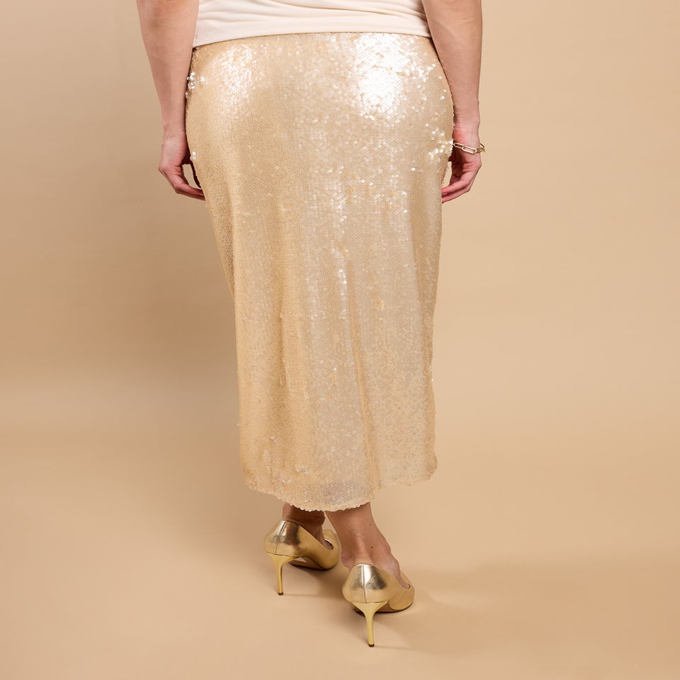 Little Mistress Oyster Sequin Midaxi Skirt by Vicky Pattison