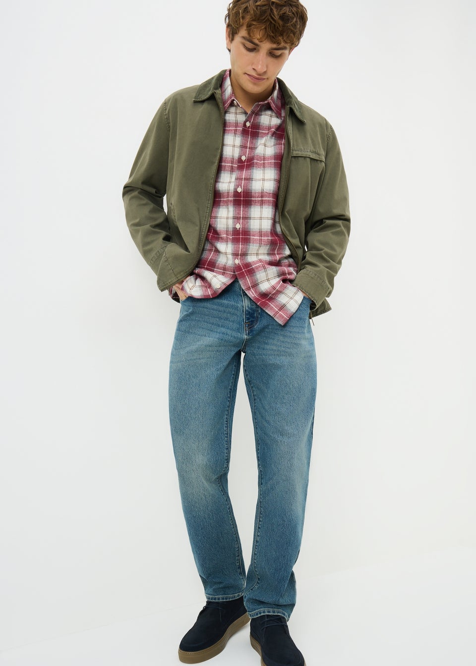 Burgundy Check Shirt