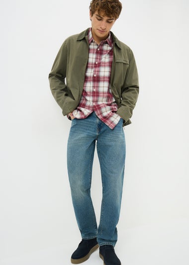 Burgundy Check Shirt