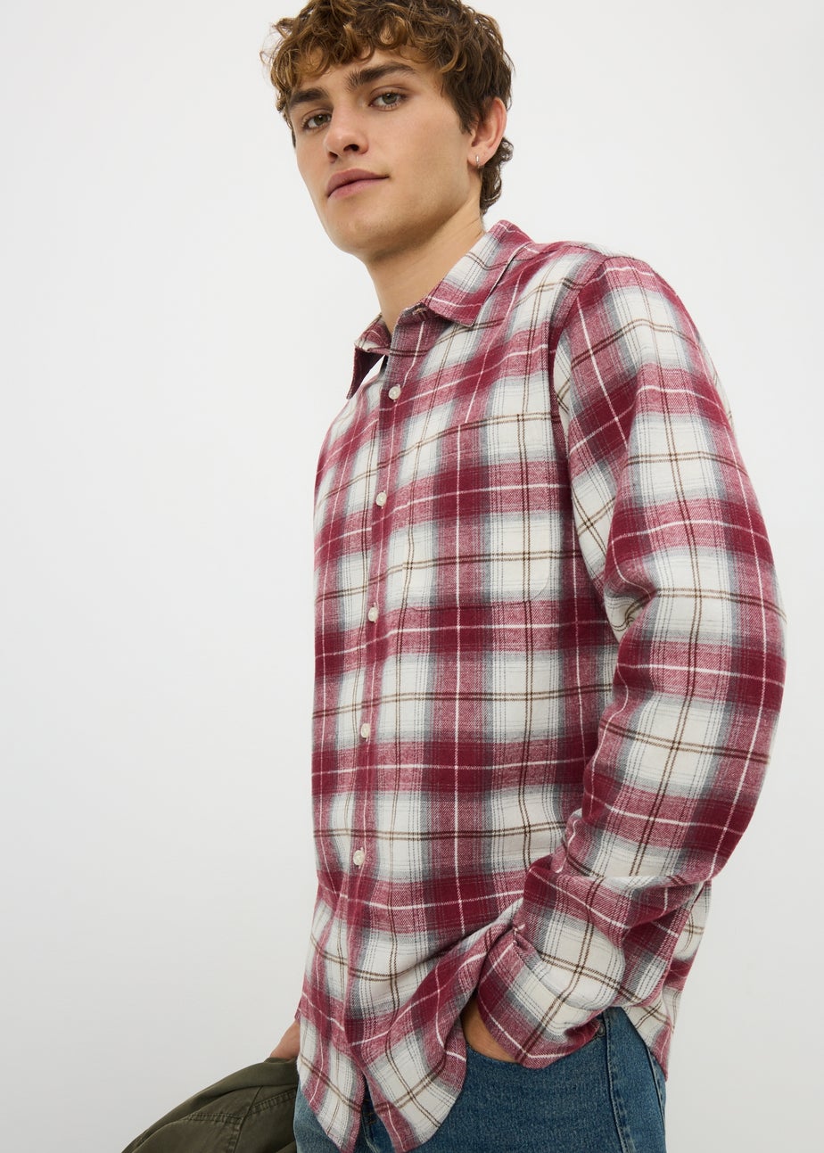 Burgundy Check Shirt