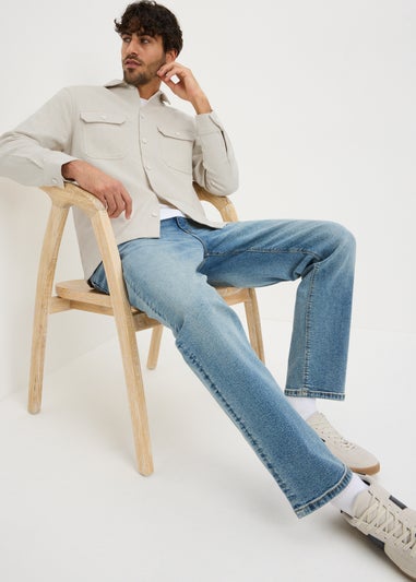 Cream Textured Overshirt